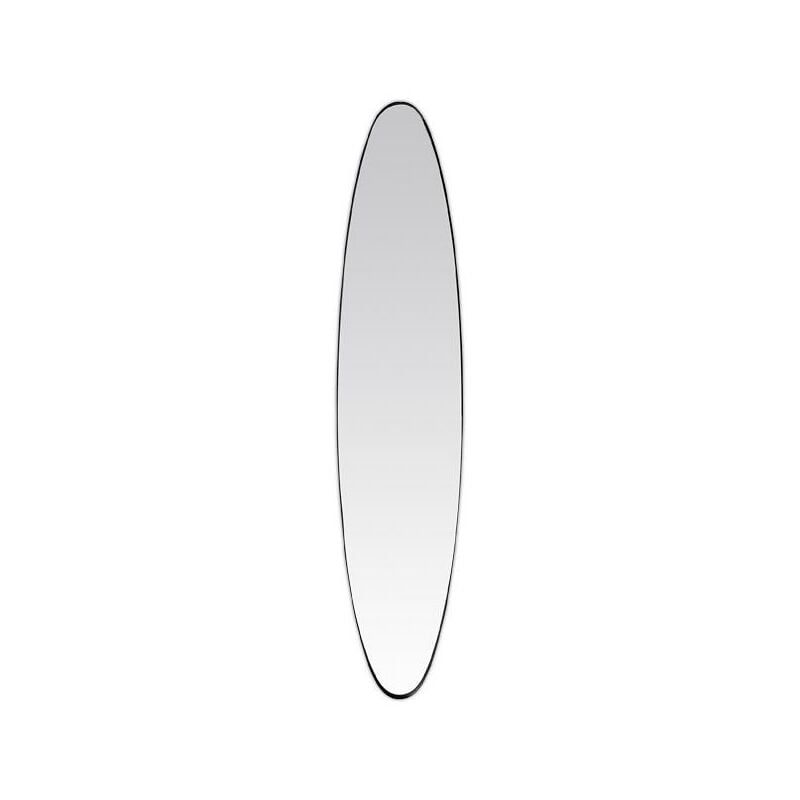 Emde - Miroir ovale aux bords fins noir 24x118cm