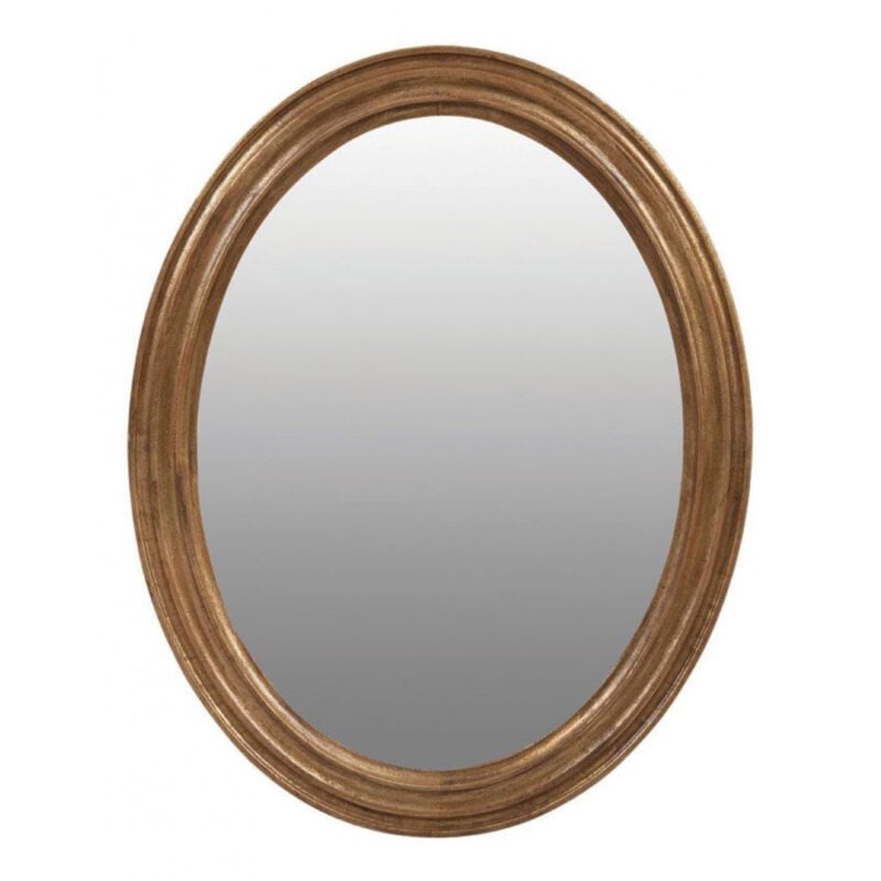 Miroir ovale doré - Bois - Or - Interior's