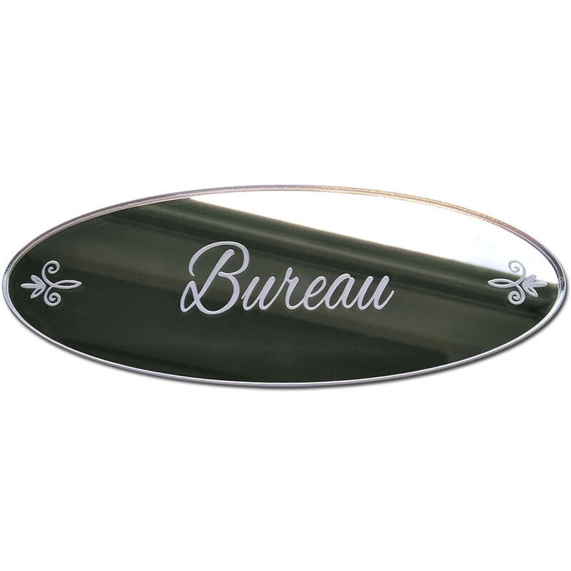 Adzif.biz Le Sticker De Decoration - miroir plaque de porte bureau shabby (PLEXIMIROIR019)