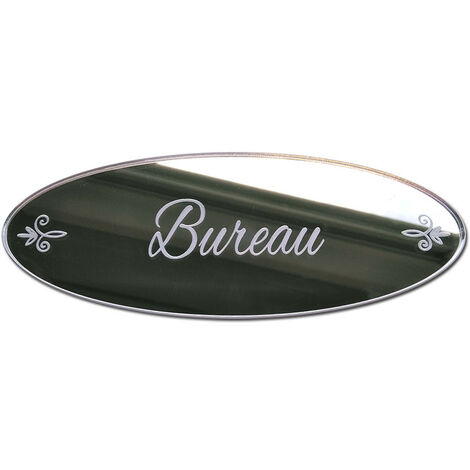 MIROIR PLAQUE DE PORTE BUREAU SHABBY (PLEXIMIROIR019)