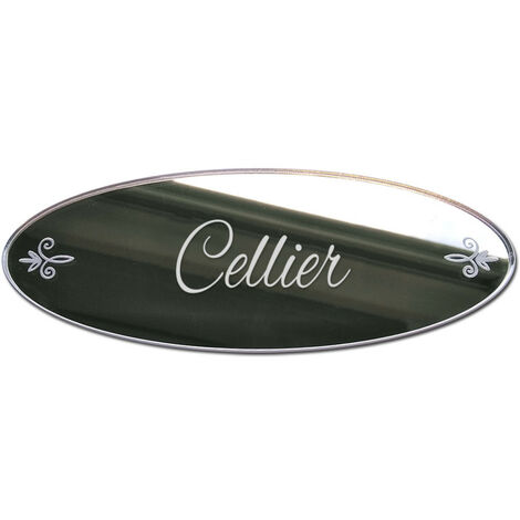 MIROIR PLAQUE DE PORTE CELLIER SHABBY (PLEXIMIROIR030)