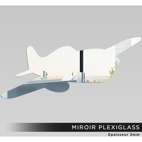 Miroir Plexiglass - Avion - 18x40 cm