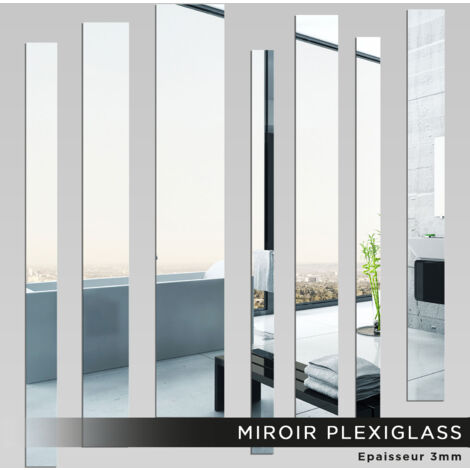 Miroir Plexiglass - Bandes verticales - 40x44 cm
