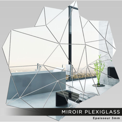 Miroir Plexiglass - Blocs géométriques - 100x102 cm