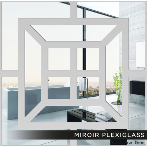 Miroir Plexiglass - Carré design - 40x40 cm