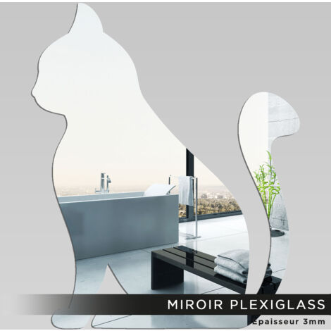Miroir Plexiglass - Chat - 20x24 cm