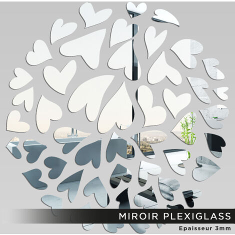 Miroir Plexiglass - Coeur - 100x104 cm