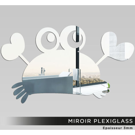 Miroir Plexiglass - Crabe - 23x40 cm