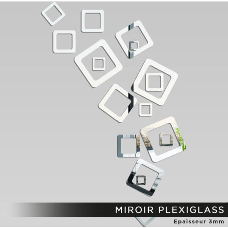 Miroir Plexiglass - Design carré - 130x200 cm