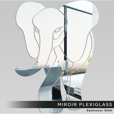 Miroir Plexiglass - Éléphant - 60x80 cm