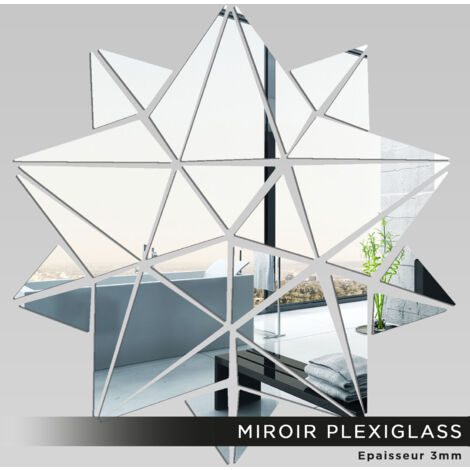 Miroir Plexiglass - Étoile design - 100x104 cm