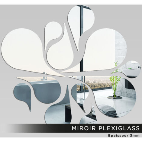 Miroir Plexiglass - Gouttes - 100x110 cm