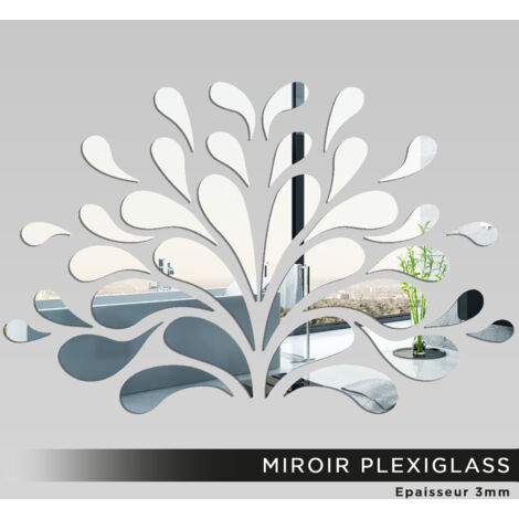 Miroir Plexiglass - Gouttes - 40x62 cm