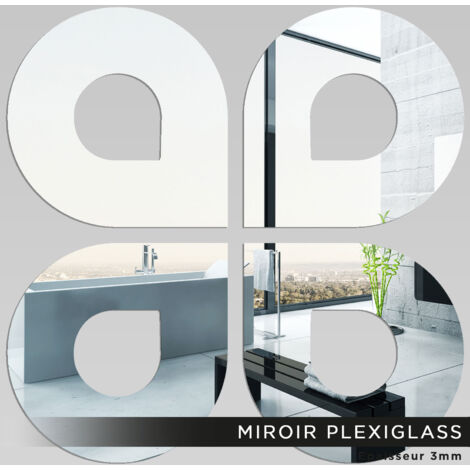 Miroir Plexiglass - Gouttes - 80x80 cm