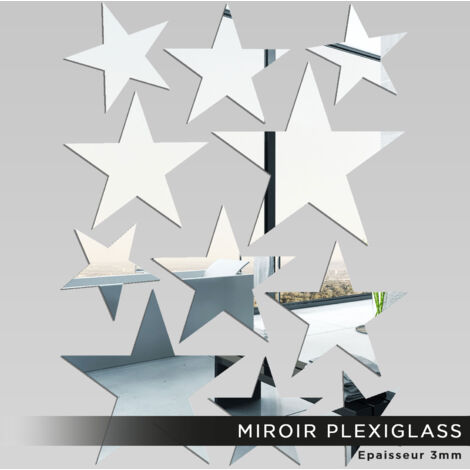 Miroir Plexiglass - Kit 11 Etoiles - 60x80 cm