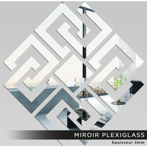 Miroir Plexiglass - Losange design - 100x102 cm