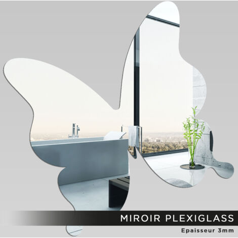 Miroir Plexiglass - Papillion - 40x40 cm
