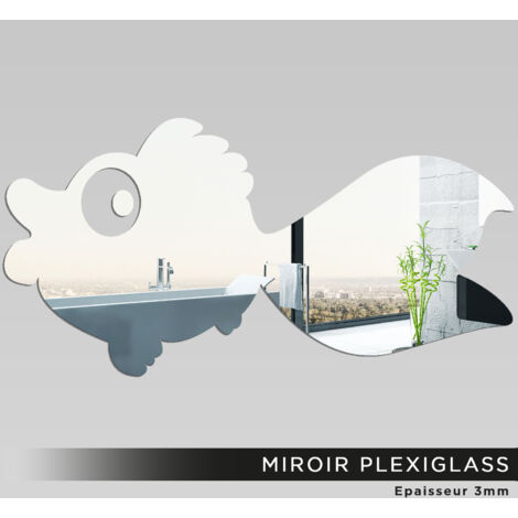 Miroir Plexiglass - Poisson - 40x80 cm