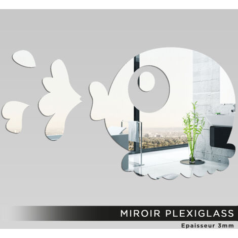 Miroir Plexiglass - Poisson - 45x80 cm