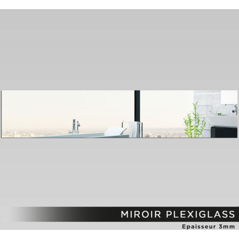 Miroir Plexiglass - Rectangle horizontale - 2x10 cm
