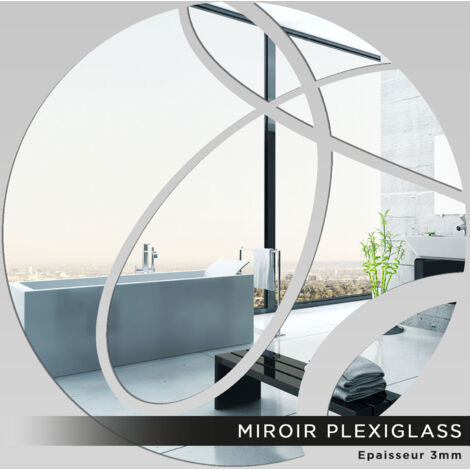 Miroir Plexiglass - Rond abstrait - 50x50 cm