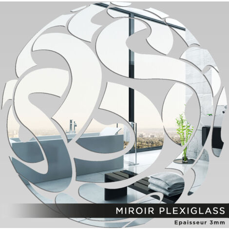 Miroir Plexiglass - Rond design - 60x60 cm