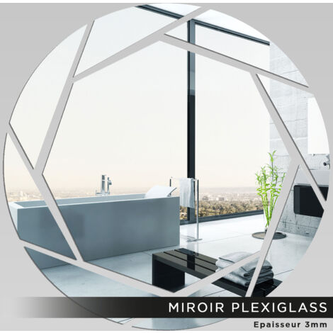 Miroir Plexiglass - Rond destructuré - 40x40 cm
