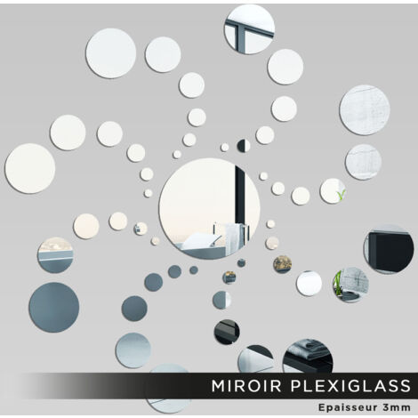 Miroir Plexiglass - Rond en folie - 180x180 cm