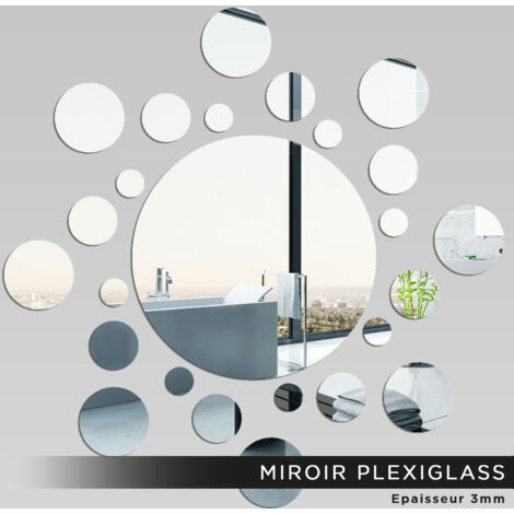 Miroir Plexiglass - Ronds - 100x100 cm