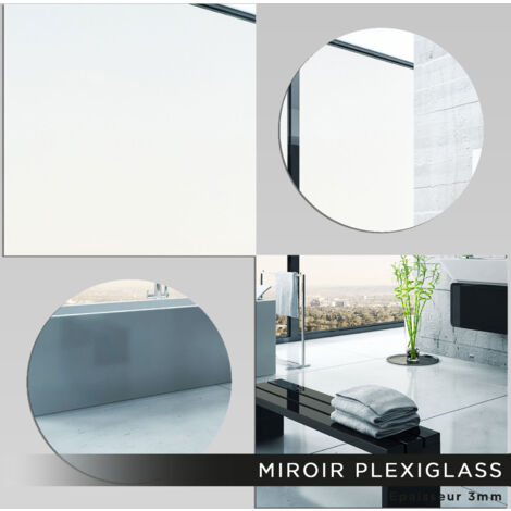 Miroir Plexiglass - Ronds & carrés - 100x100 cm