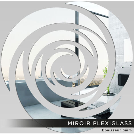 Miroir Plexiglass - Rose design - 40x40 cm