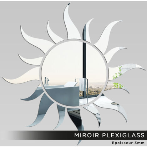 Miroir Plexiglass - Soleil - 100x100 cm