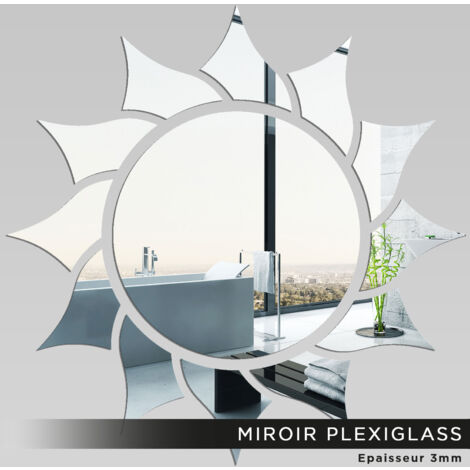 Miroir Plexiglass - Soleil - 80x80 cm