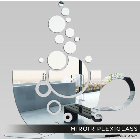 Miroir Plexiglass - Tasse à café - 38x40 cm