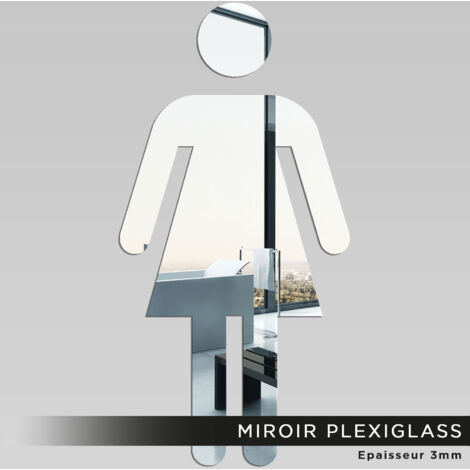Miroir Plexiglass - WC femme - 40x80 cm