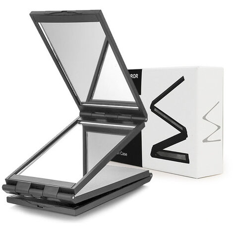 Miroir pliable 360 sans Angle mort, Mini cheveux, maquillage Portable,Black