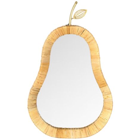 Miroir poire en bois massif pour décorer votre maison avec style et élégance