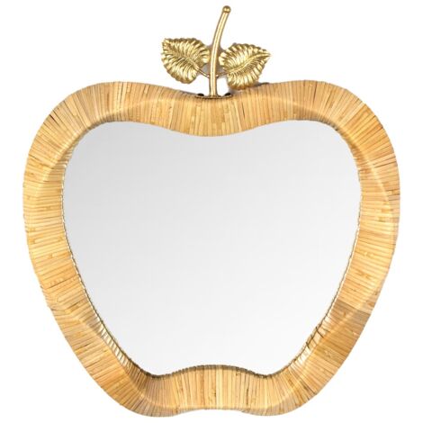 Miroir pomme décoratif pour la maison et le bureau, design naturel et élégant