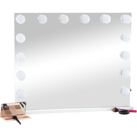 Miroir pour le maquillage avec des lumières de palmdale blanches