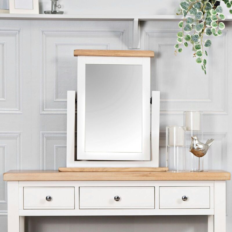 Miroir pour meuble coiffeuse blanc naxos