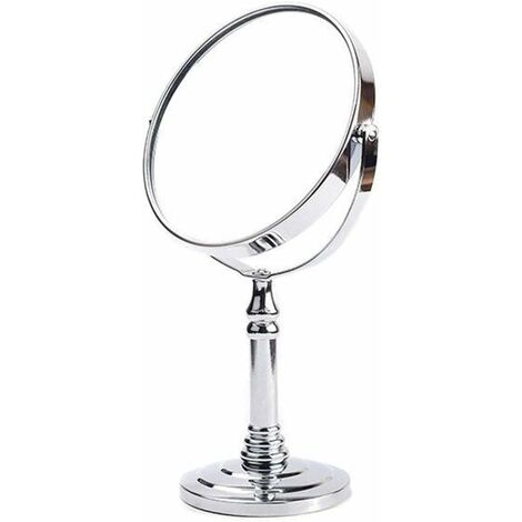 Miroir Princesse Miroir De Maquillage Hd Miroir De Maquillage Grossissant Double Face Rotatif À 360 ° Adapté Au Rasage De Maquillage De Bureau De Chambre(Size:7") MINKUROW