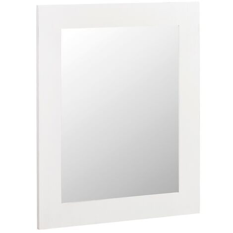 Miroir provençale bois massif de mindi blanc Kirest 90x110