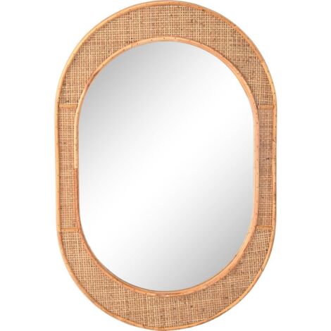 Miroir rattan naturel style scandinave pour une déco chaleureuse - naturel rattan beige clair