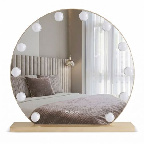 Miroir Rea Hollywood Led Gold