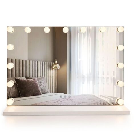Miroir Rea Hollywood White 80X60 Led
