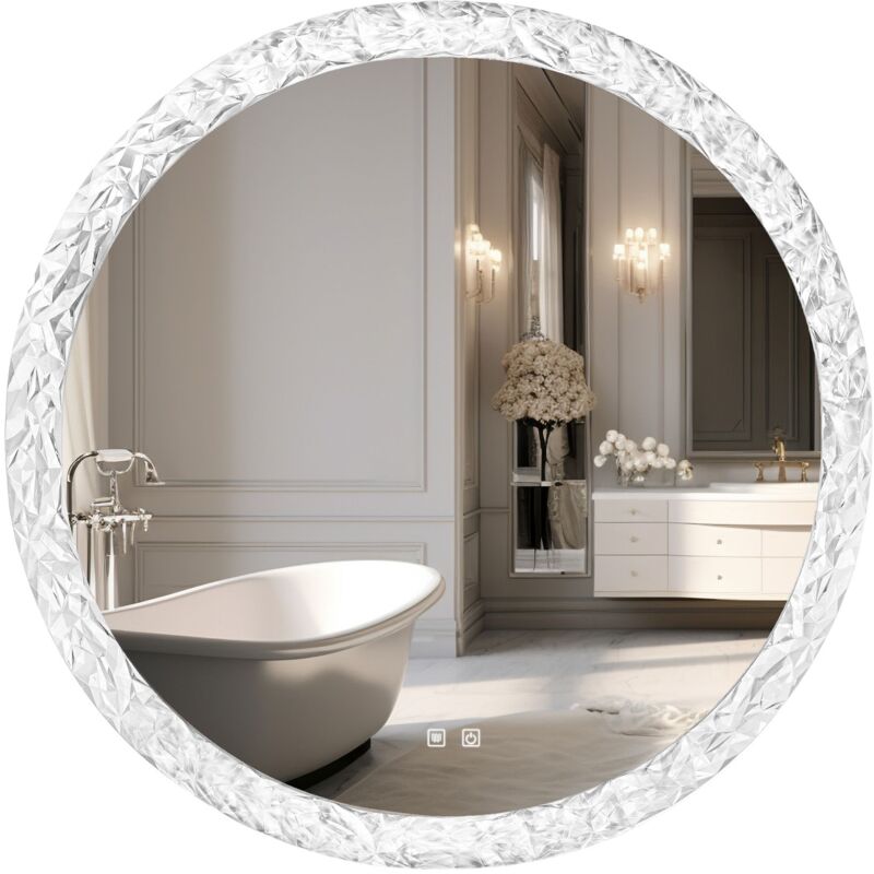 REA - miroir led 108 80X80CM transparent
