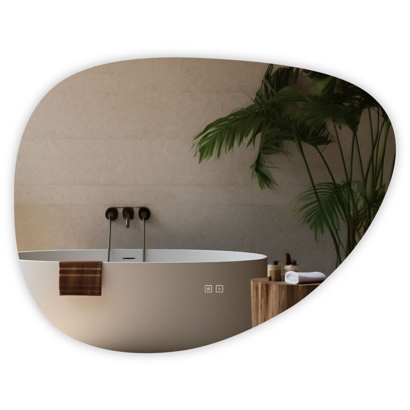 REA - miroir led H142 86X63CM transparent