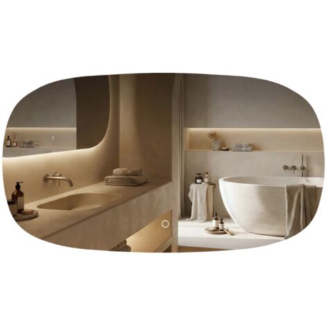 Miroir Rea Top-4 100X60 Led Transparent