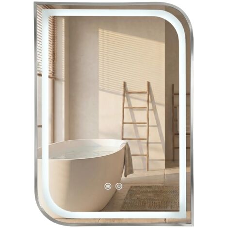Miroir Rea Zone 70X50 Led Brush Nickel