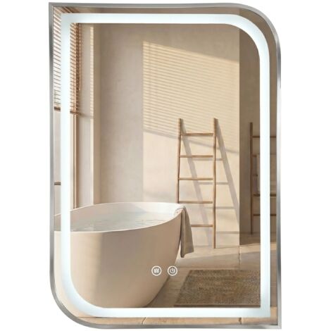 Miroir Rea Zone 80X60 Led Brush Nickel
